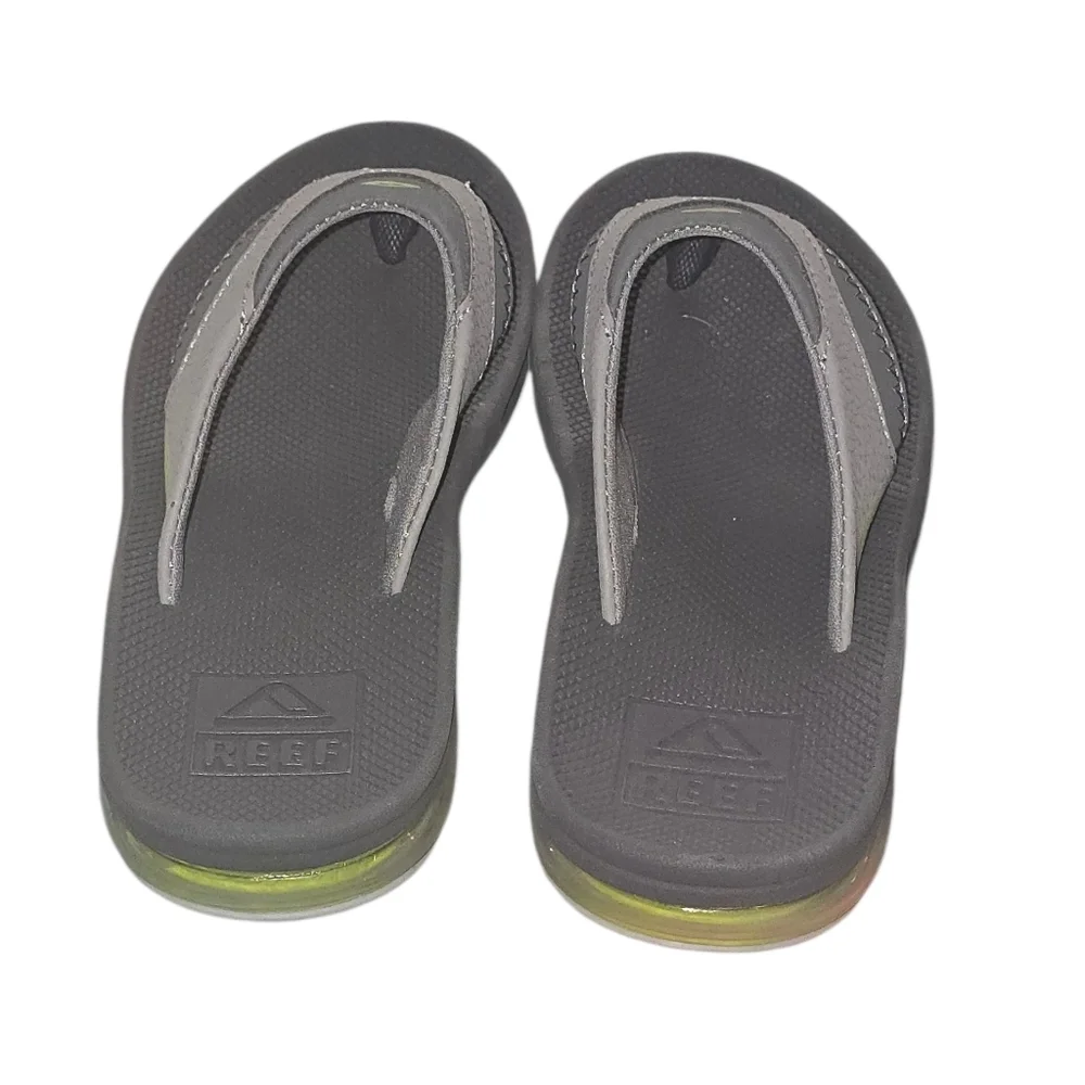 Reef Kids Fanning Gray/Volt Sandals Size 13 Slip On